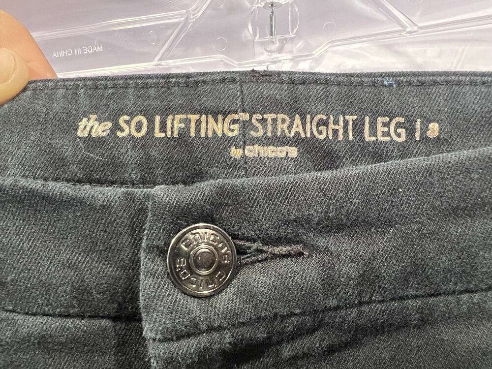 Chico's Black So Lifting Straight Leg Pants TG2277